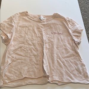 Spiritual Gangster light peach tee